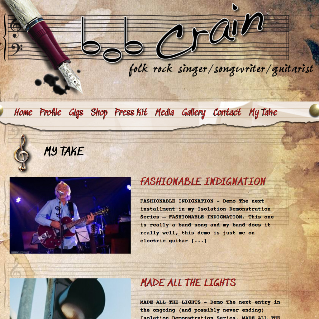 Bob Crain Singer Songwriter