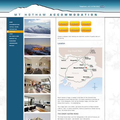 Website Design & Development : Mount Hotham Accommodation