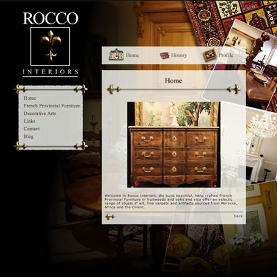 Website Design & Development : Rocco Interiors