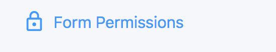Form permissions tab