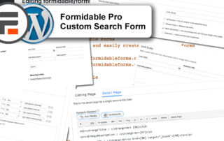 custom search form with Formidable Pro