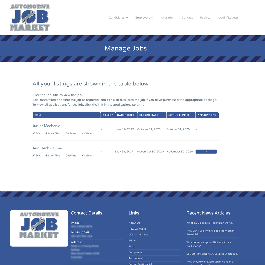 Automotive Job Market